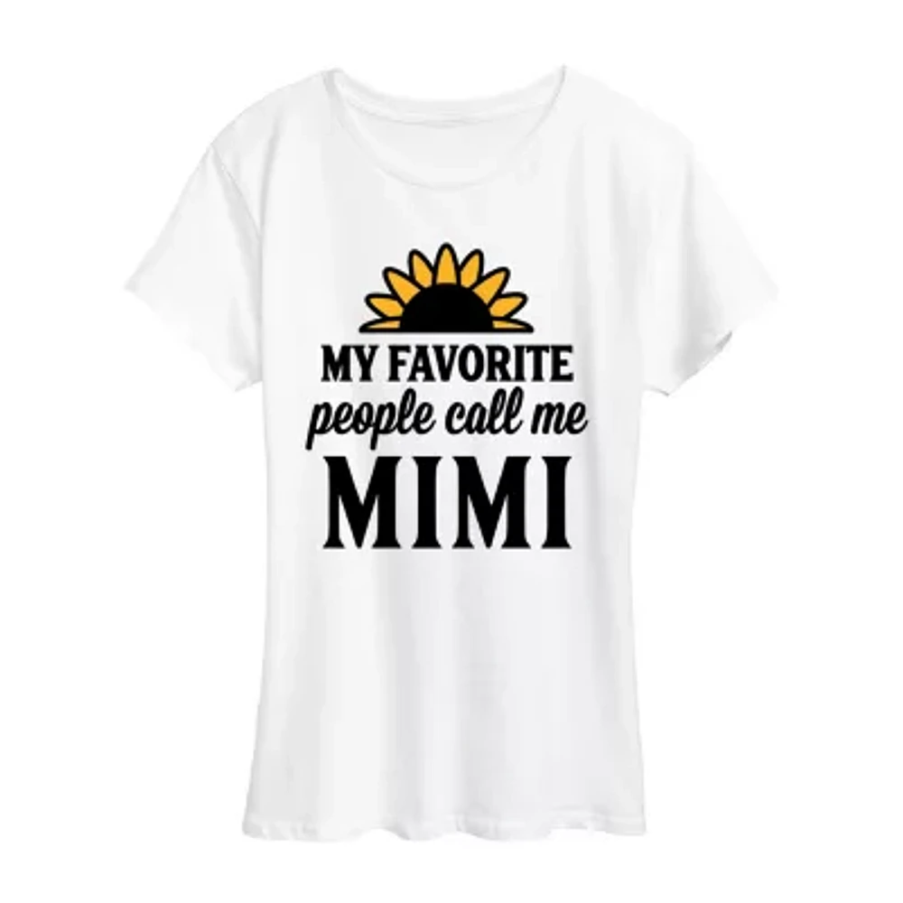 Womens Crew Neck Short Sleeve Graphic T-Shirt