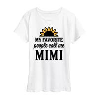 Womens Crew Neck Short Sleeve Graphic T-Shirt