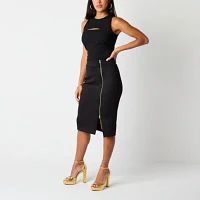 Bold Elements Womens Midi Pencil Skirt