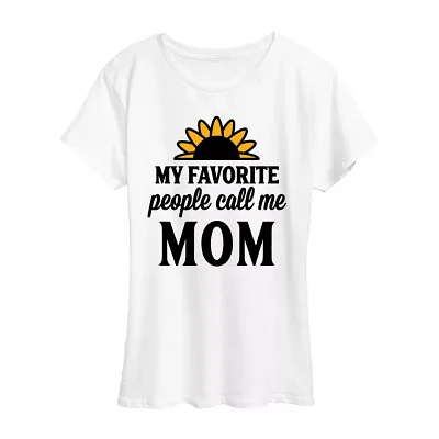 Womens Crew Neck Short Sleeve Graphic T-Shirt