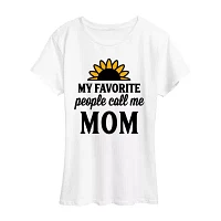 Womens Crew Neck Short Sleeve Graphic T-Shirt
