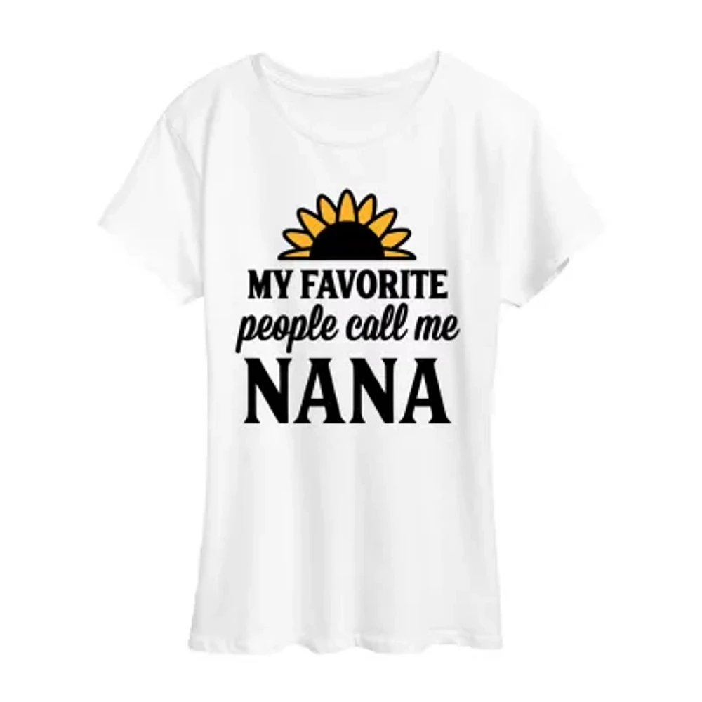 Womens Crew Neck Short Sleeve Graphic T-Shirt