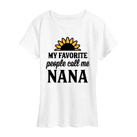Womens Crew Neck Short Sleeve Graphic T-Shirt