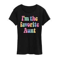 Womens Crew Neck Short Sleeve Graphic T-Shirt