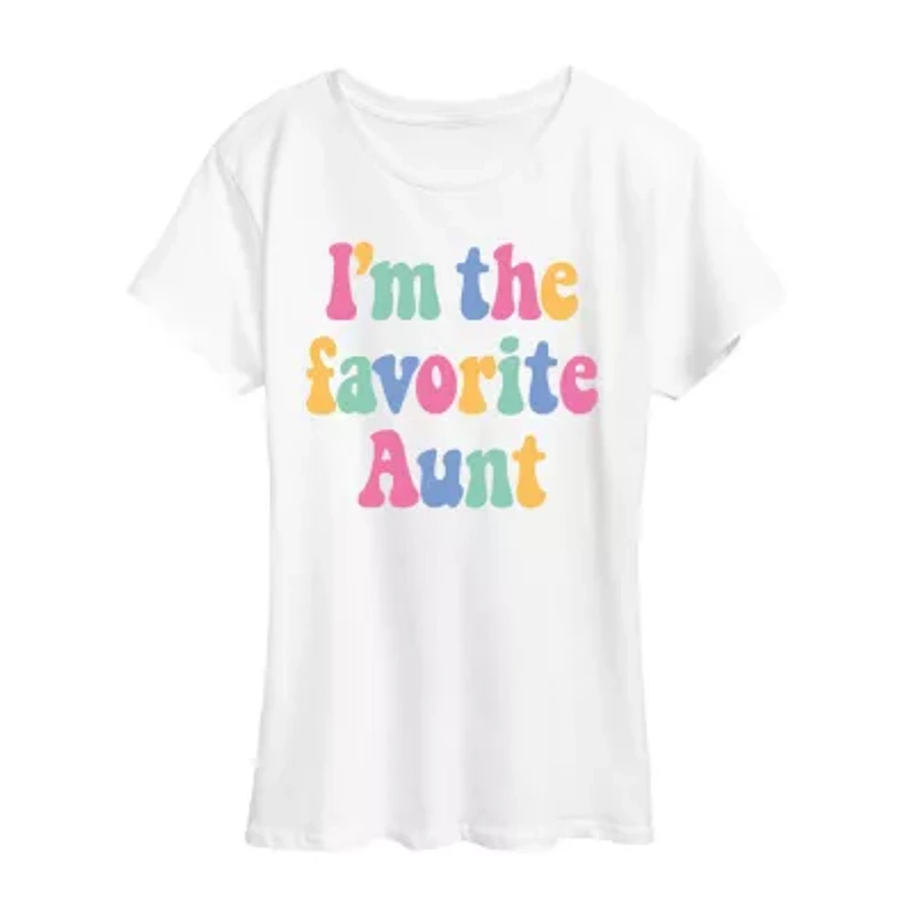 Womens Crew Neck Short Sleeve Graphic T-Shirt
