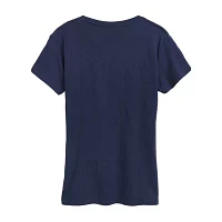 Womens Crew Neck Short Sleeve Graphic T-Shirt