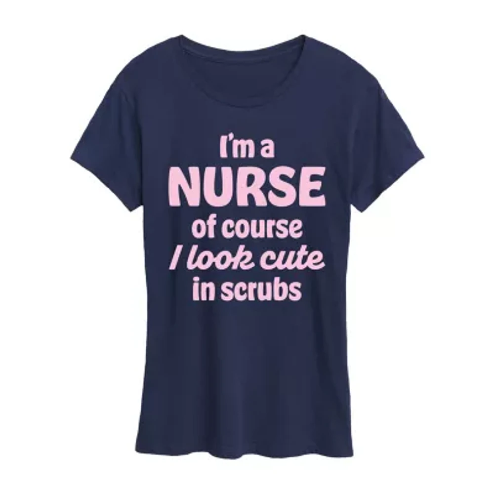 Womens Crew Neck Short Sleeve Graphic T-Shirt