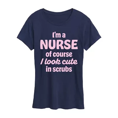 Womens Crew Neck Short Sleeve Graphic T-Shirt