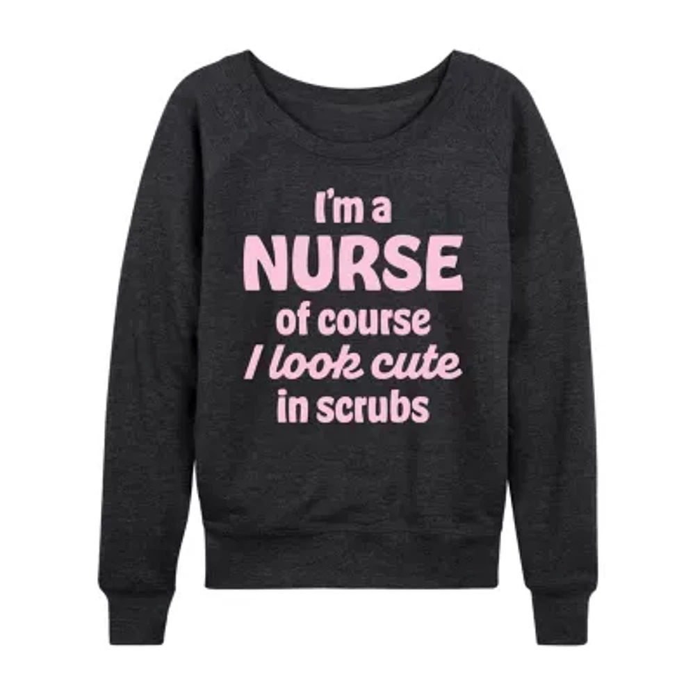 Womens Crew Neck Long Sleeve Sweatshirt