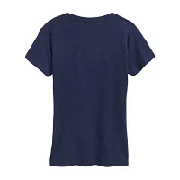 Womens Crew Neck Short Sleeve Graphic T-Shirt