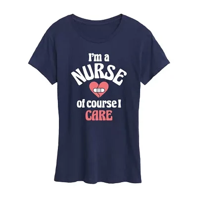 Womens Crew Neck Short Sleeve Graphic T-Shirt