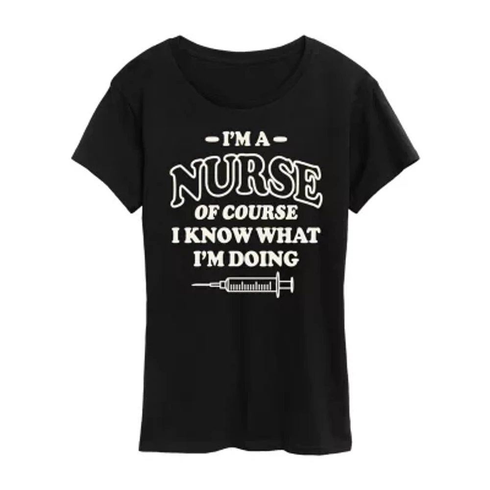 Womens Crew Neck Short Sleeve Graphic T-Shirt