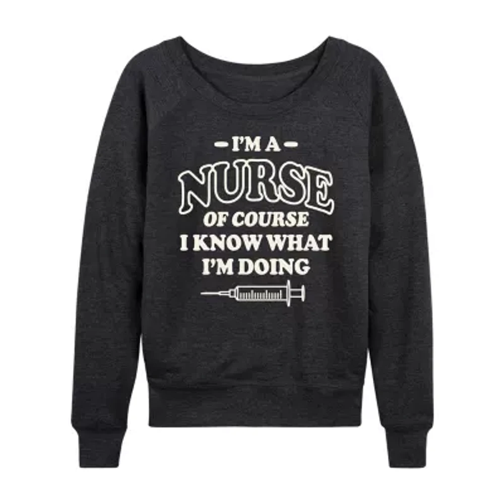 Womens Crew Neck Long Sleeve Sweatshirt