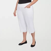 Alfred Dunner Crystal Springs Womens Plus Capri Pants