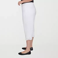 Alfred Dunner Crystal Springs Womens Plus Capri Pants