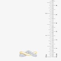 (Si2 / G) Womens 1/2 CT. T.W. Lab Grown White Diamond 10K Gold Cocktail Ring