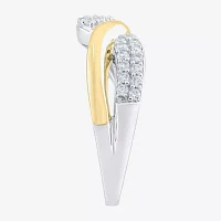(Si2 / G) Womens 1/2 CT. T.W. Lab Grown White Diamond 10K Gold Cocktail Ring