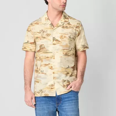 Frye and Co. Mens Regular Fit Short Sleeve Button-Down Shirt