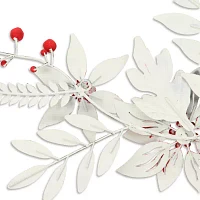 Cheungs Poinsettia Flowers Metal Wall Art