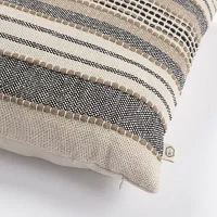 Indigo Road By Egypt Sherrod Azzo Multi-Weave Stripe 100% Cotton Square Throw Pillows