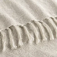 Indigo Road By Egypt Sherrod Olema Loose Weave Tasseled Linen Blend Midweight Throw