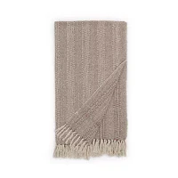 Indigo Road by Egypt Sherrod Anella Chevron Stripe Tasseled Cotton Rich Midweight Throw