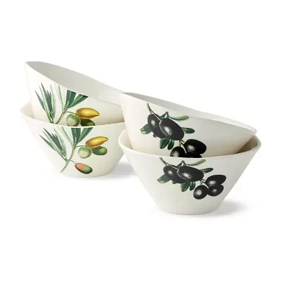 Certified International Oliva 4-pc. Stoneware Ice Cream Bowl