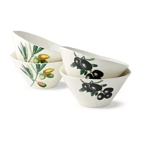 Certified International Oliva 4-pc. Stoneware Ice Cream Bowl