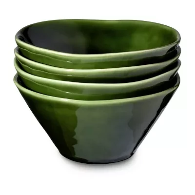 Certified International Verde 4-pc. Stoneware Ice Cream Bowl