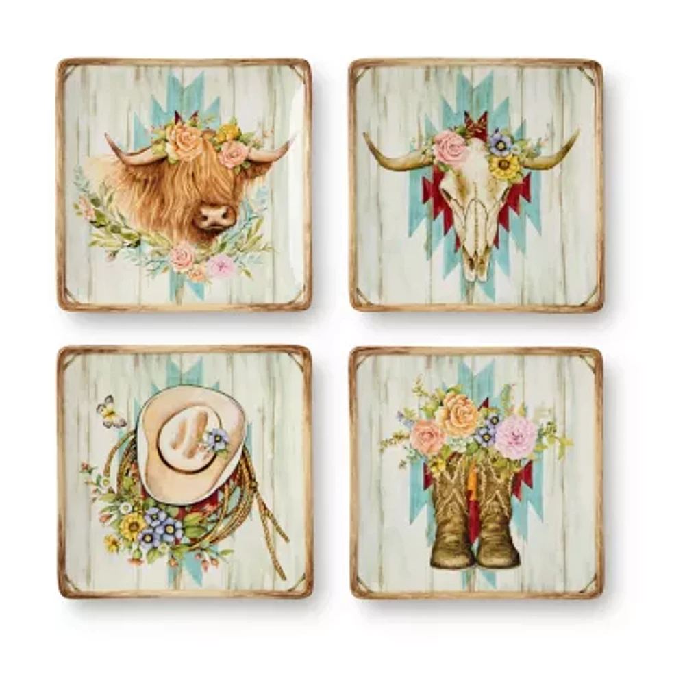 Certified International Rosewood 4-pc. Ceramic Salad Plate
