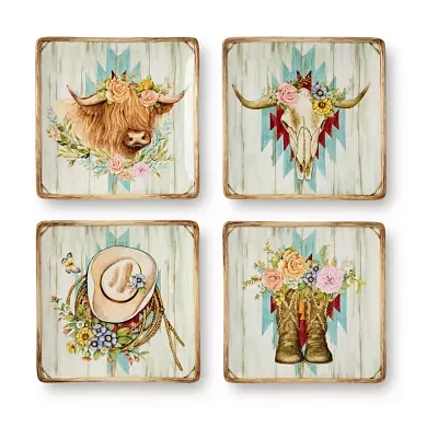 Certified International Rosewood 4-pc. Ceramic Salad Plate