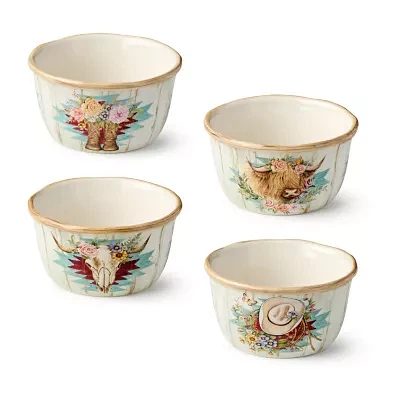 Certified International Rosewood 4-pc. Ceramic Ice Cream Bowl