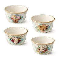 Certified International Rosewood 4-pc. Ceramic Ice Cream Bowl