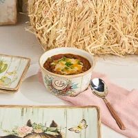 Certified International Rosewood 4-pc. Ceramic Ice Cream Bowl