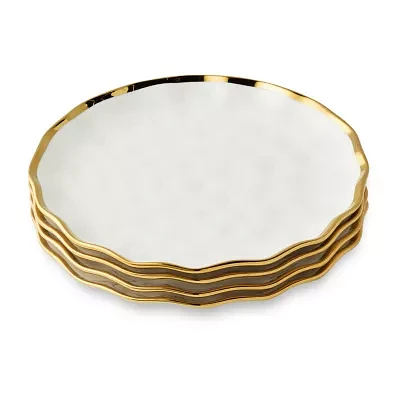 Certified International Regency Gold 4-pc. Porcelain Salad Plate