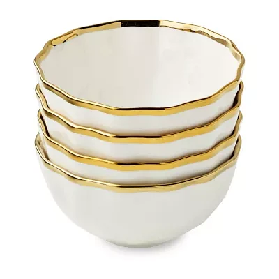 Certified International Regency Gold 4-pc. Porcelain Cereal Bowl