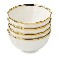 Certified International Regency Gold 4-pc. Porcelain Cereal Bowl