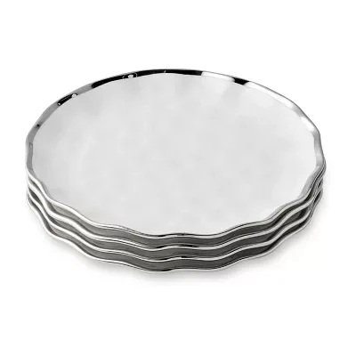 Certified International Regency Silver 4-pc. Porcelain Salad Plate