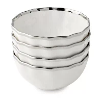 Certified International Regency Silver 4-pc. Porcelain Cereal Bowl