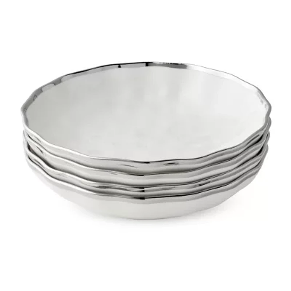 Certified International Regency Silver 4-pc. Porcelain Soup Bowl