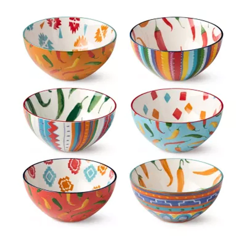 Certified International Caliente 6-pc. Porcelain Ice Cream Bowl