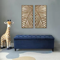 Madison Park Birch Palms Two-Tone Wood Panel 2-pc. Wall Art Sets