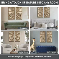 Madison Park Birch Palms Two-Tone Wood Panel 2-pc. Wall Art Sets