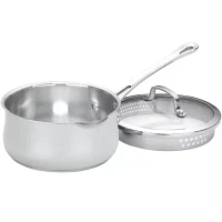 Cuisinart® Contour 2-qt. Stainless Steel Spouted Saucepan with Lid