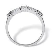 DiamonArt® 2MM 1 CT. T.W. White Cubic Zirconia Sterling Silver Round Band