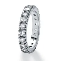 DiamonArt® 3.5MM 2 CT. T.W. White Cubic Zirconia Sterling Silver Round Band