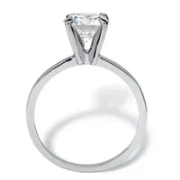 DiamonArt® Womens 2 CT. T.W. White Cubic Zirconia Sterling Silver Round Engagement Ring