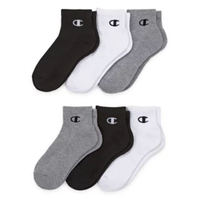 Nike 3BRAND by Russell Wilson Little Boy’s & Boy’s 6-Pack Crew Socks - Grey Multi - Size 7-9