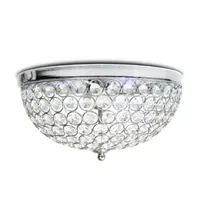 Elegant Designs 2 LT Elipse Crystal Flush Mount 2PK