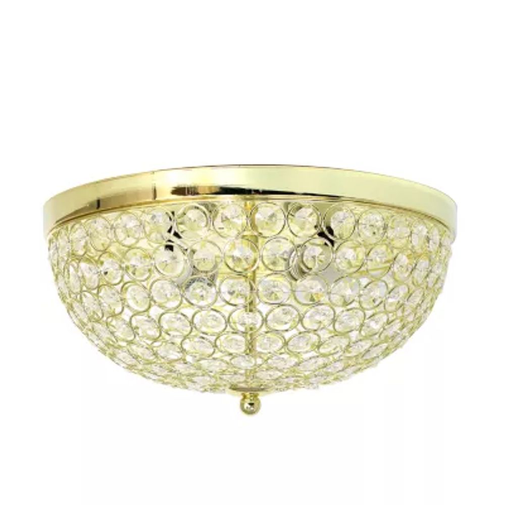 Elegant Designs 2 LT Elipse Crystal Flush Mount